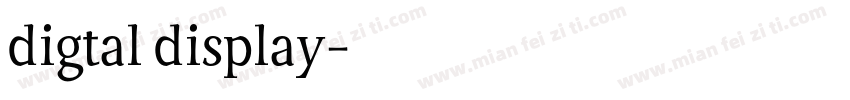 digtal display字体转换